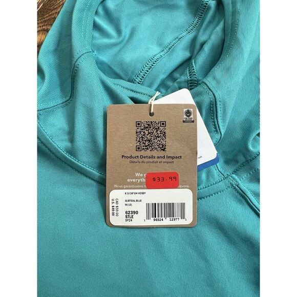 Patagonia Kids' Capilene Cool Silkweight Hoodie Subtidal Blue NWT Size M (10) - Picture 3 of 6